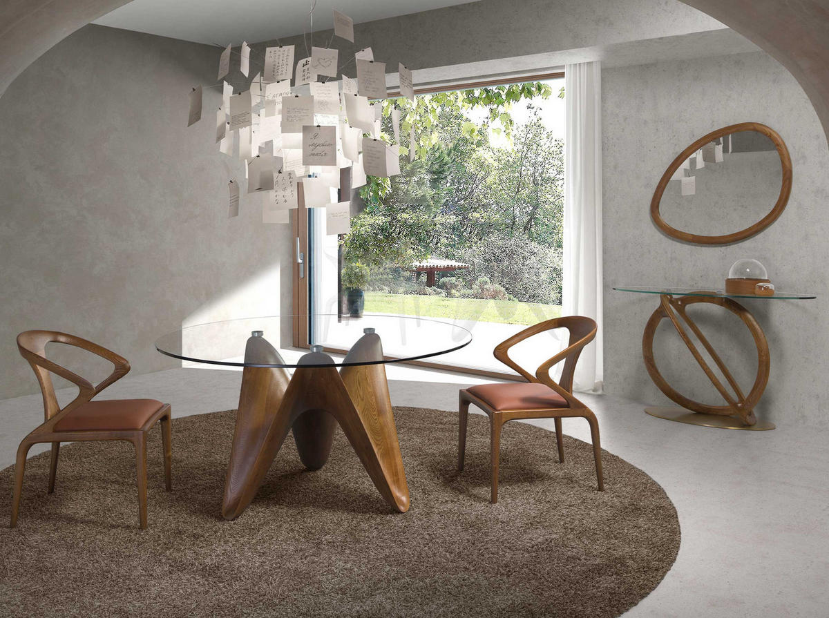 KONSOLE , Kristall, Walnuss, Gold 125/ 45/ 80 cm - Transparent/Goldfarben, Glas (45/125/80cm) - ANGEL CERDA