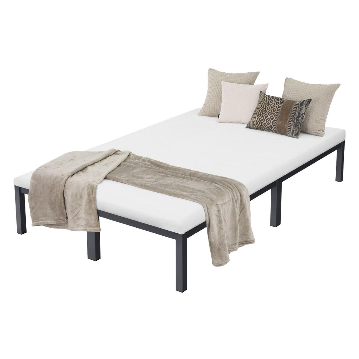 METALLBETT 120/200cm - Anthrazit, Metall (120/200cm) - ML-DESIGN