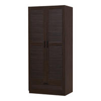KLEIDERSCHRANK Finning - Walnussfarben, Holzwerkstoff (80/176/52cm) - [en.casa]