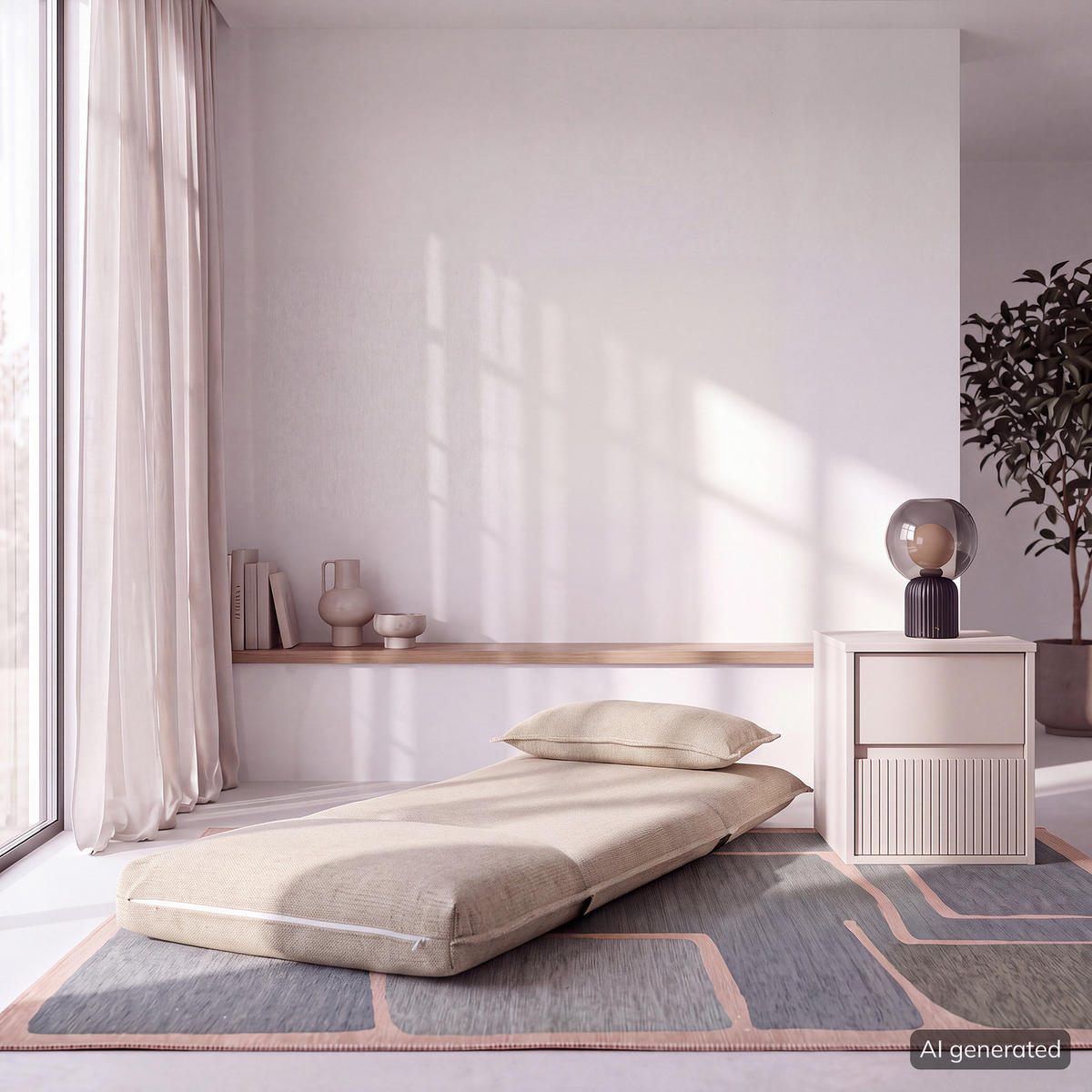 SCHLAFSESSEL - Creme, Textil (78/56/74cm) - home24