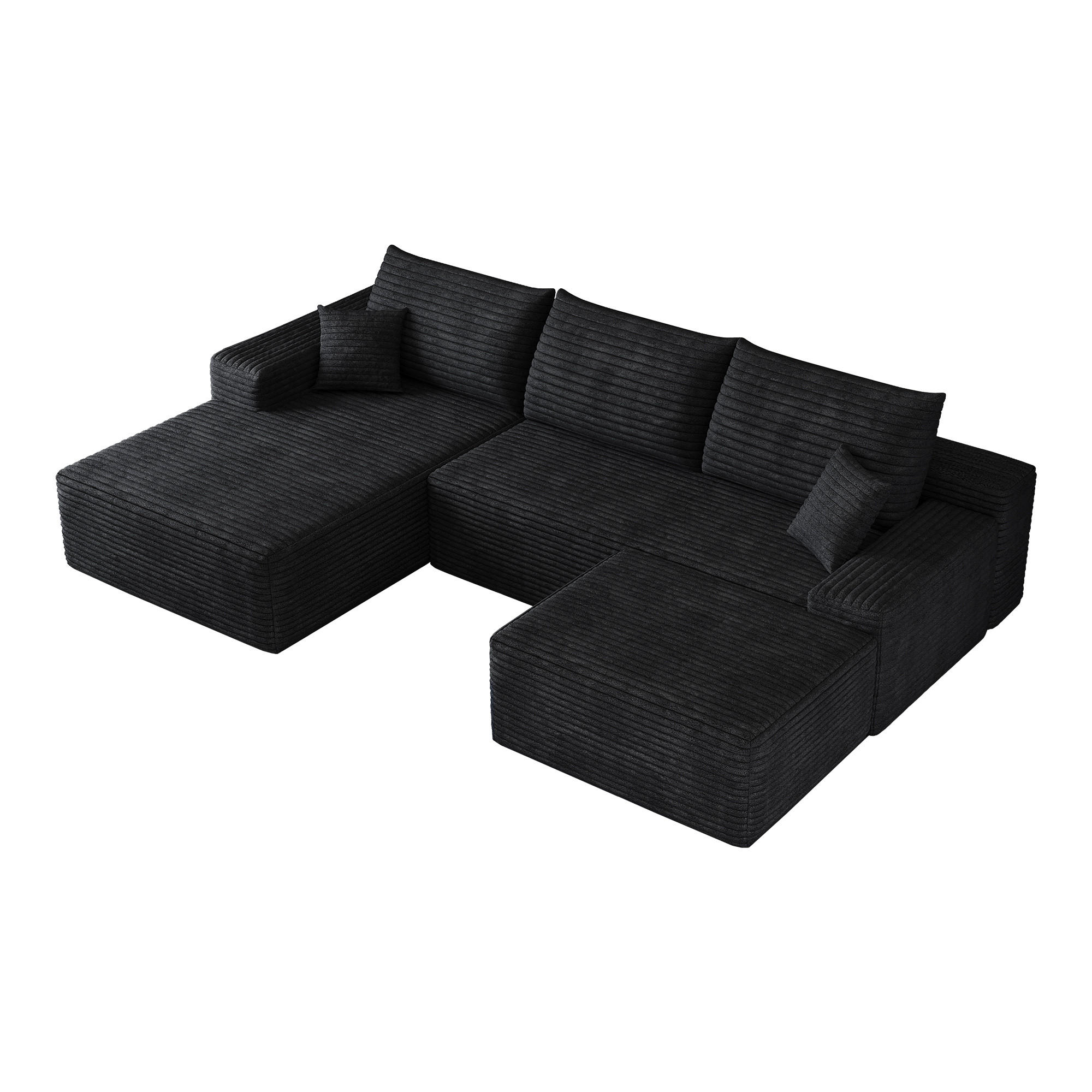 ComfortXL Wohnlandschaft Schwarz 175x83x270 cm