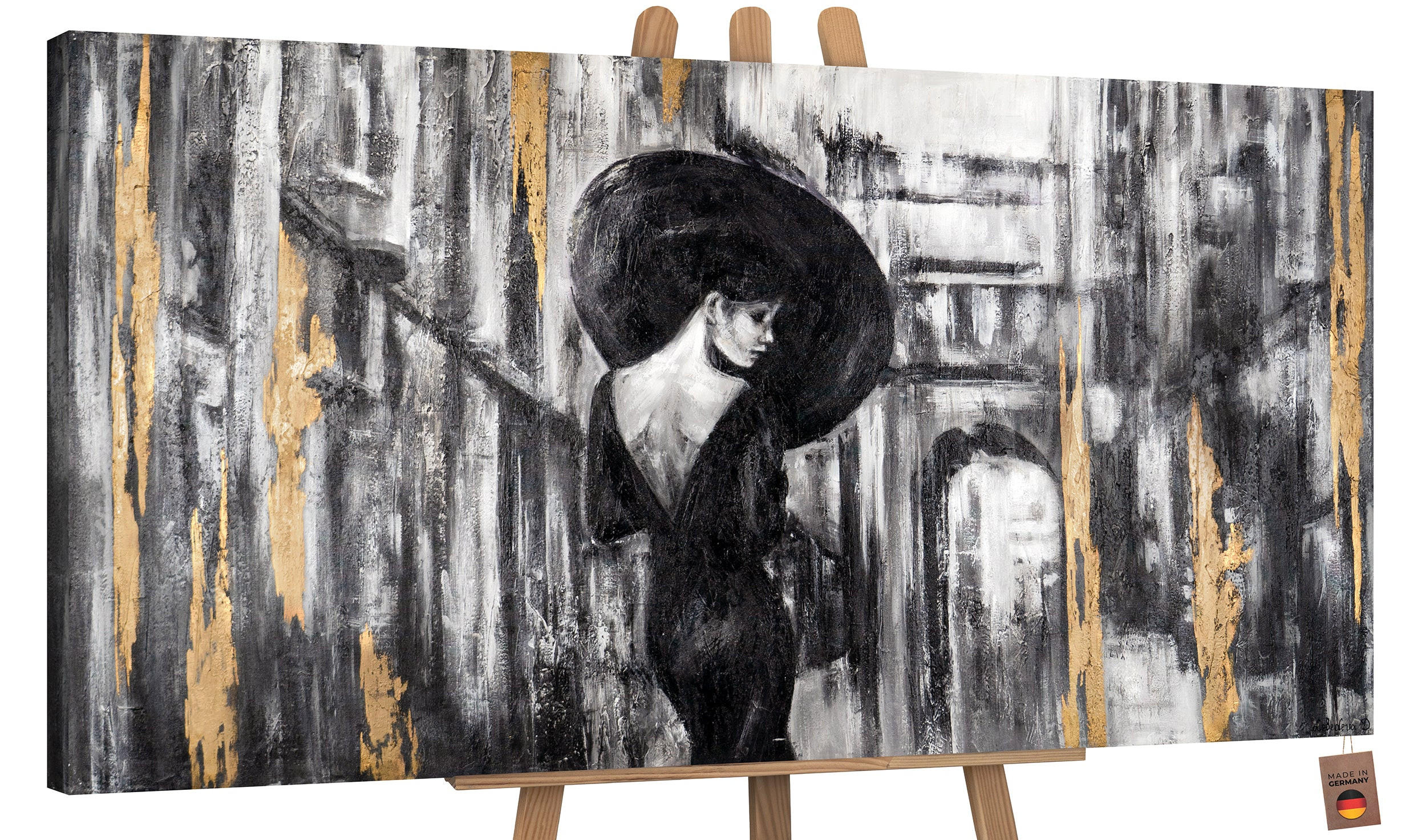 GEMÄLDE Filmstreifen auf Keilrahmen 200x100 cm - Grau, Holz (200/100cm) - YS-art gallery