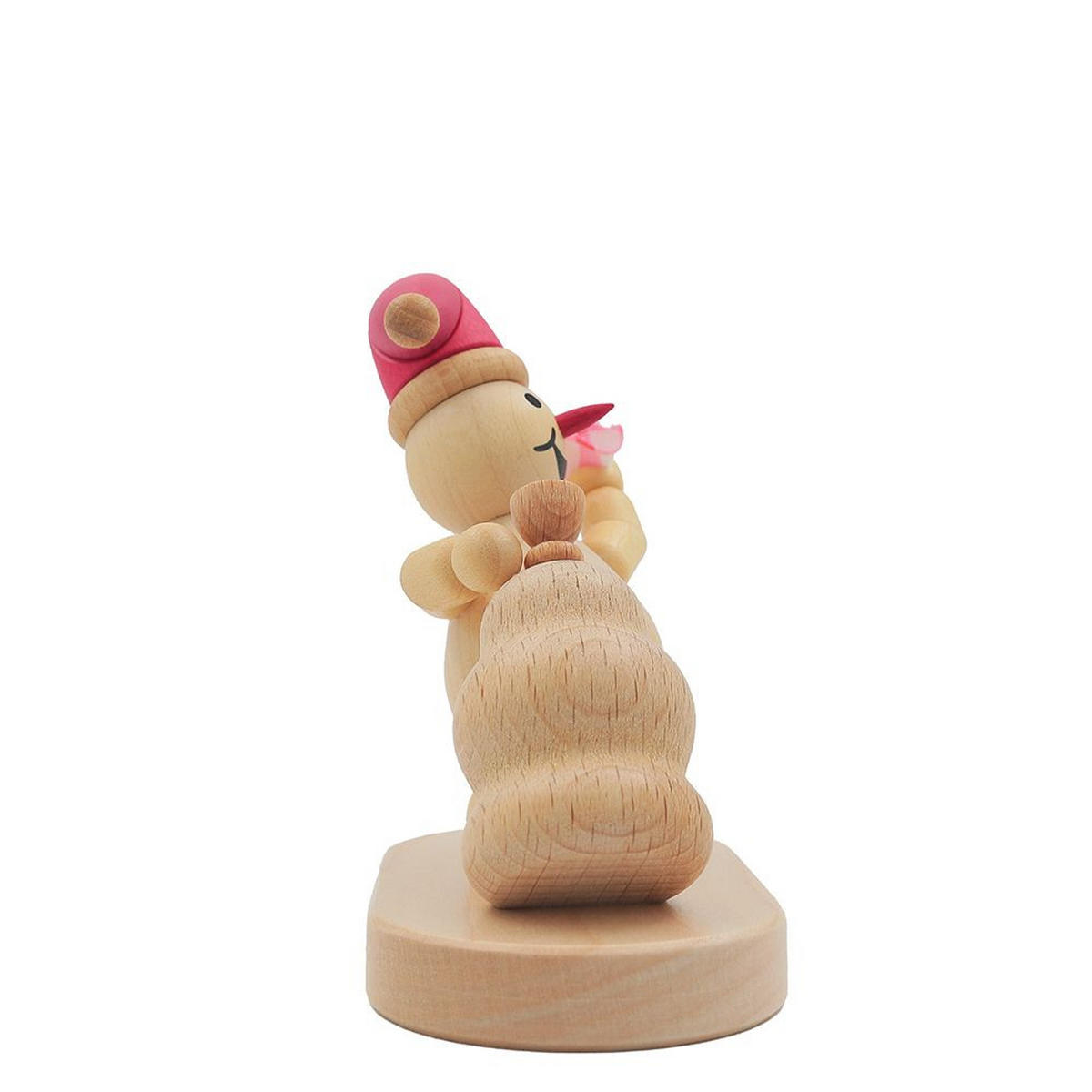HOLZFIGUR Schneemann Junior Weihnachtswichtel auf Sockel 7 cm - Multicolor, Holz (9/10/0.1cm)