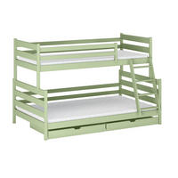 BETT 120/200 Léo Olive - Grün, Holz (120/200cm) - Petits-meubles
