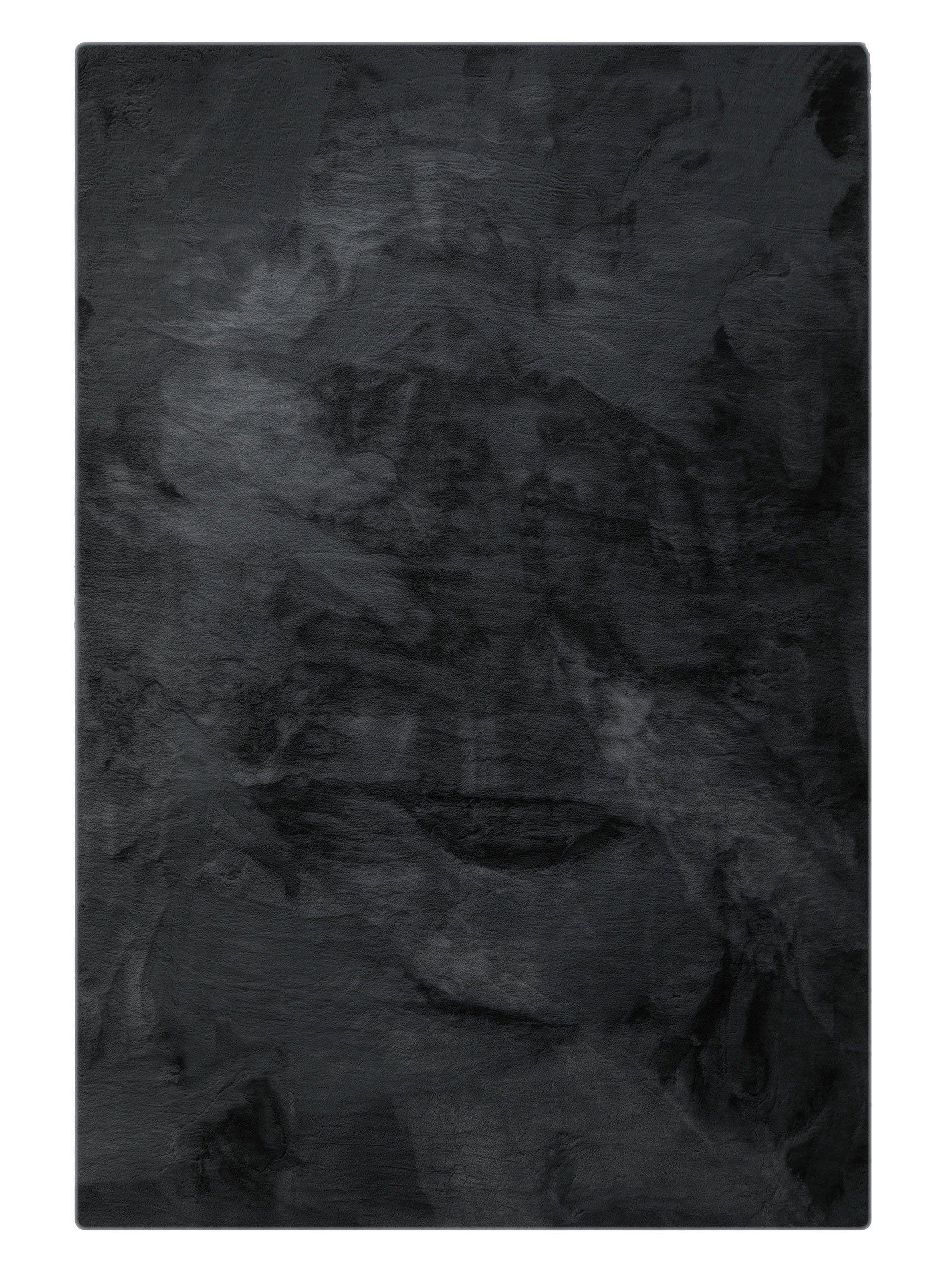 KUNSTFELL-TEPPICH Dave Anthrazit 120x170 cm - Anthrazit, Textil (120/170cm) - benuta Nest