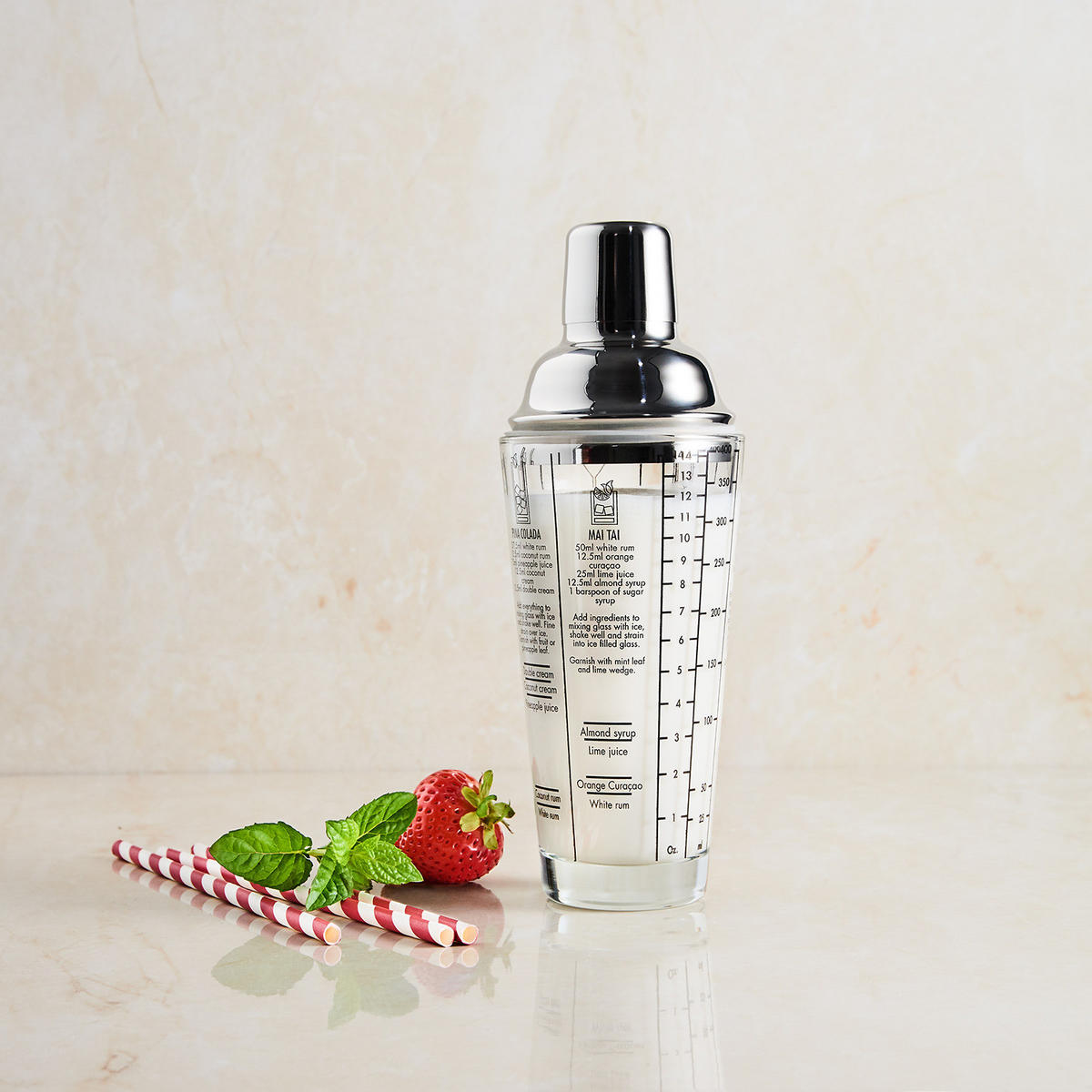 COCKTAILSHAKER Bartender - Transparent, Metall (9/18/9cm) - BUTLERS