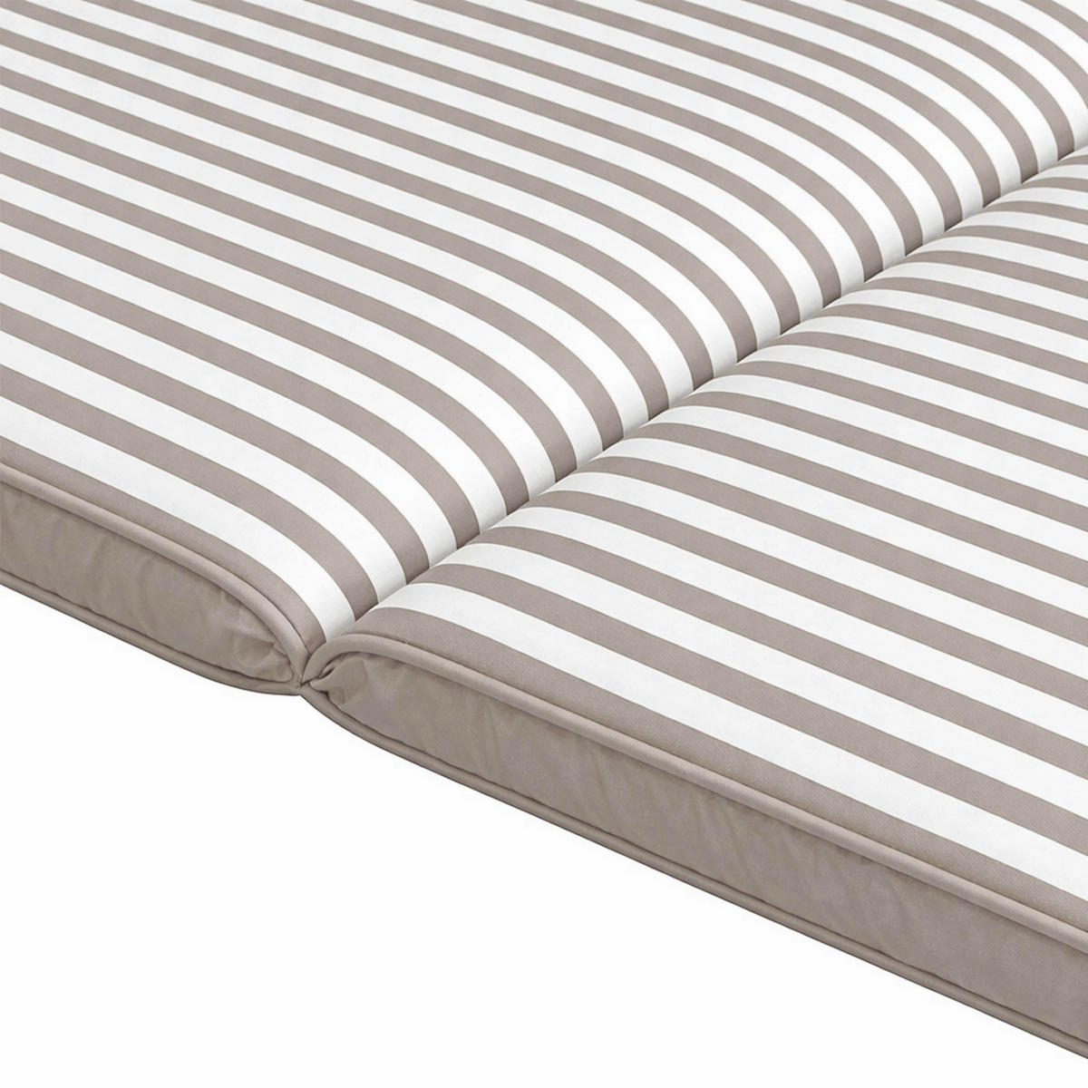 LIEGESTUHLKISSEN 2-Sitzer, taupe - Beige, Textil (53/5/186cm) - Oviala
