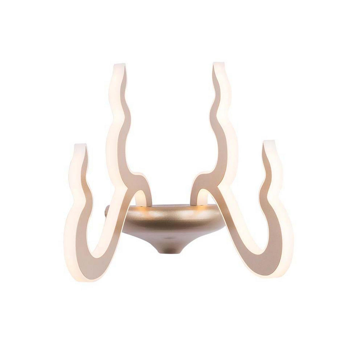 LED WANDLEUCHTE MICHI champagner opal - Beige, Metall (27/29/26.5cm) - Globo Lighting