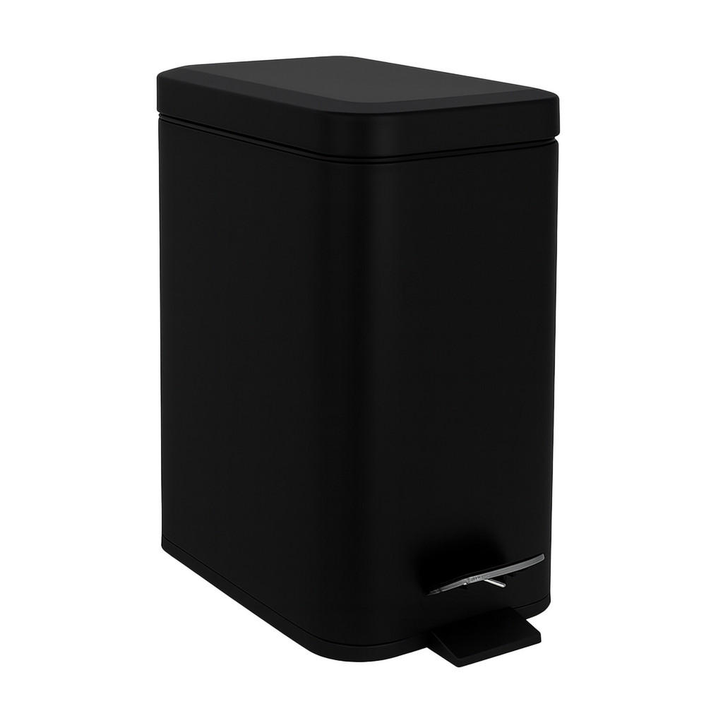 COȘ Negru cu pedală Soft close metal 5 l