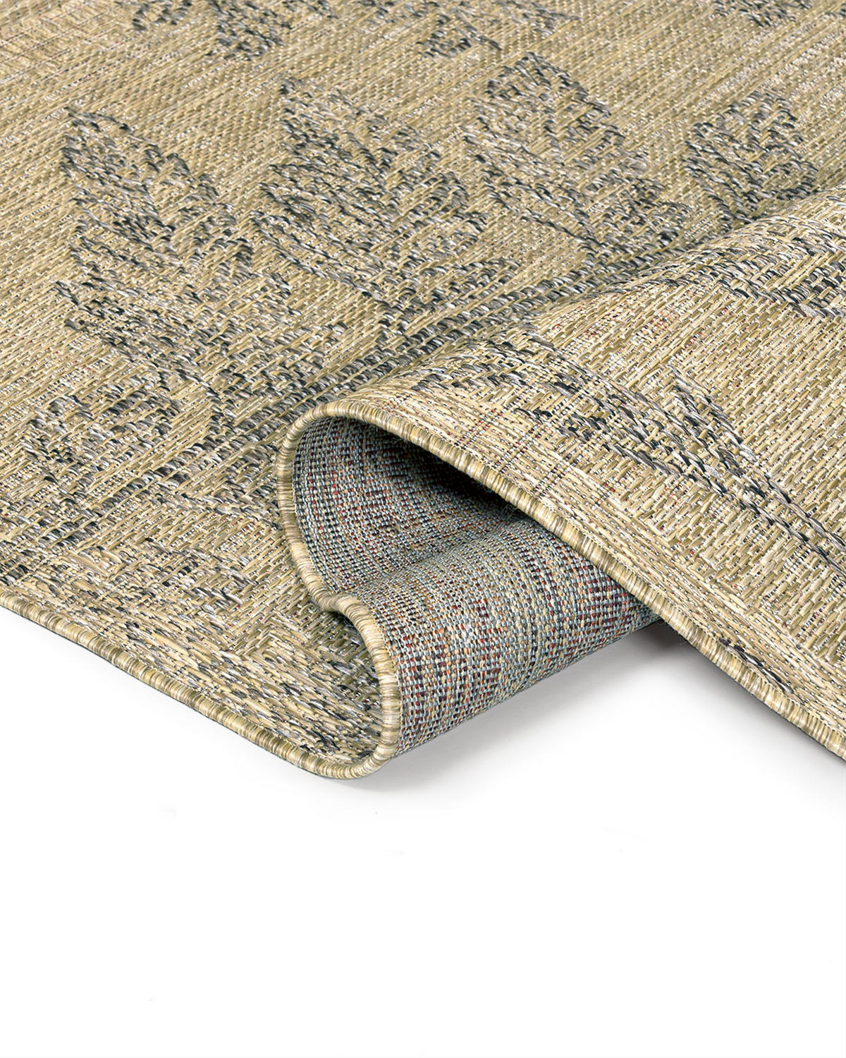 TEPPICH Outdoor Pinto Suelo Mazovia 200x300cm Beige Braun Florales Muster Kurzflor - Braun, Textil (200/300cm) - Mazovia