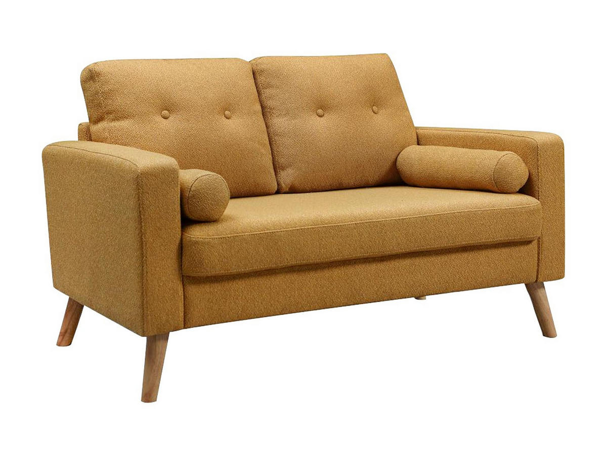 SOFA - 2 Personen - stoff - gelb Tatum - Gelb, Textil (130/83/81cm) - Vente-Unique