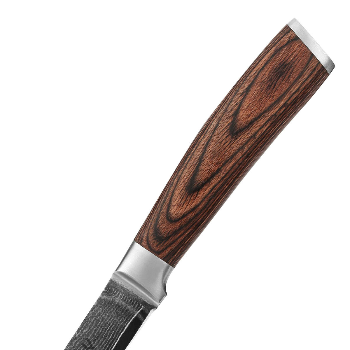 ALLZWECKMESSER Edib Damast - Braun, Holz/Metall (24cm) - Wakoli