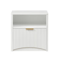 NACHTSCHRANK 58B/38T/60H cm Weiß - Weiß, Holzwerkstoff (38/60/58cm)