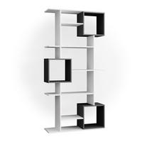 RAUMTEILER Cube Weiß/Anthrazit 92 x 187.7 cm - Anthrazit/Weiß, Holzwerkstoff (92/187.7/29cm) - Vicco