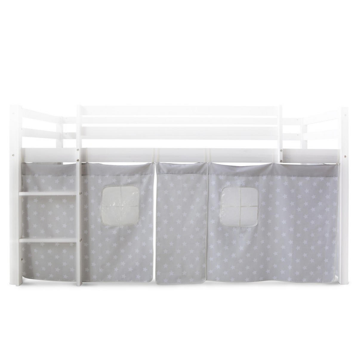 VORHANG für Hochbett Sterne - Grau, Textil (196/86/1cm) - Homestyle4u