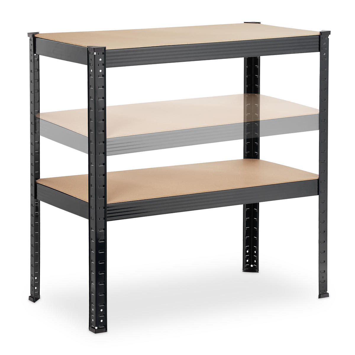 SCHWERLASTREGAL - Multicolor, Holzwerkstoff/Kunststoff (80/157/41cm) - Relaxdays