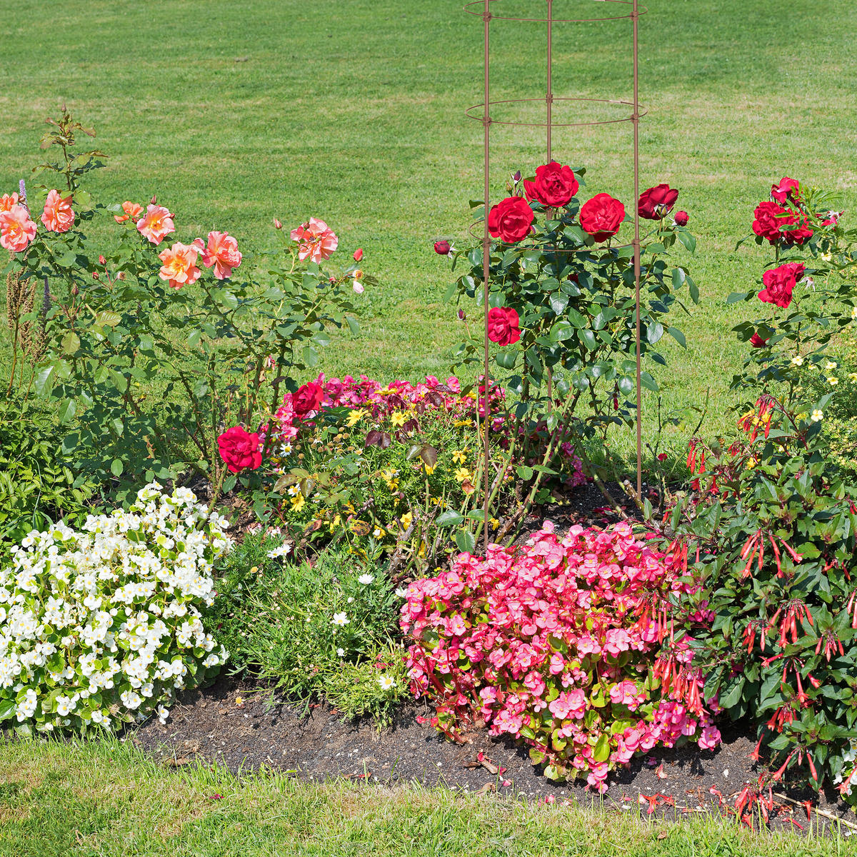 2XRANKHILFE - Braun, Kunststoff/Metall (30/150/30cm) - Relaxdays