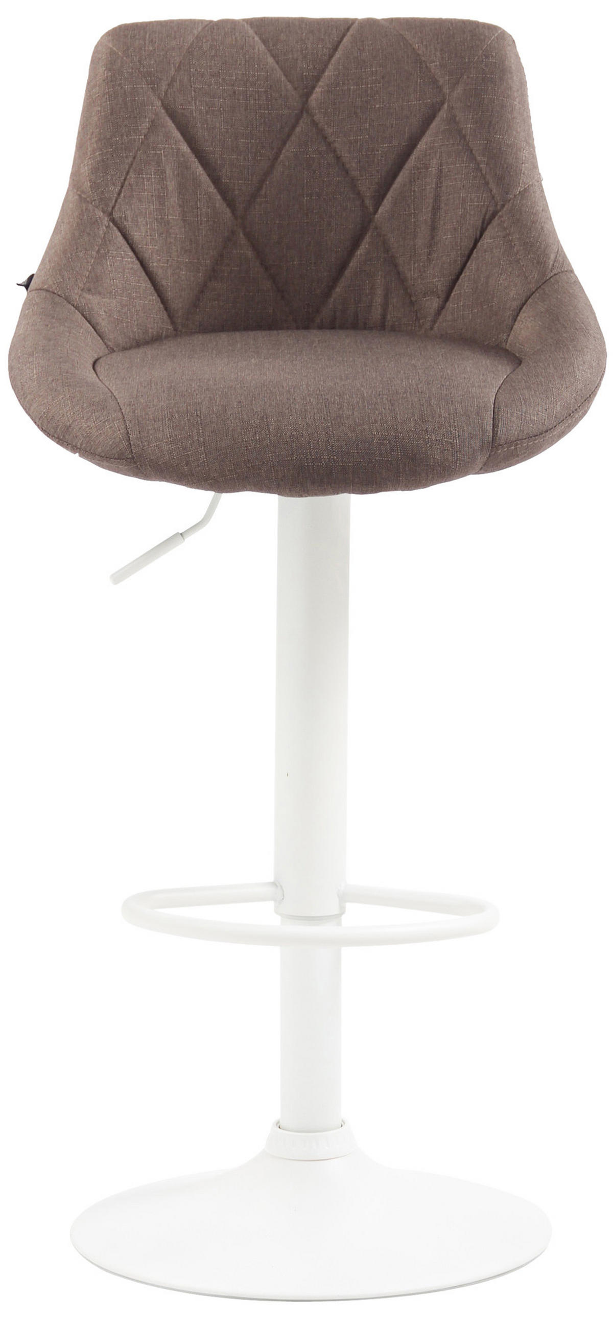 BARHOCKER Stoff Taupe - Taupe/Weiß, Textil/Metall (46/83/49cm) - CLP
