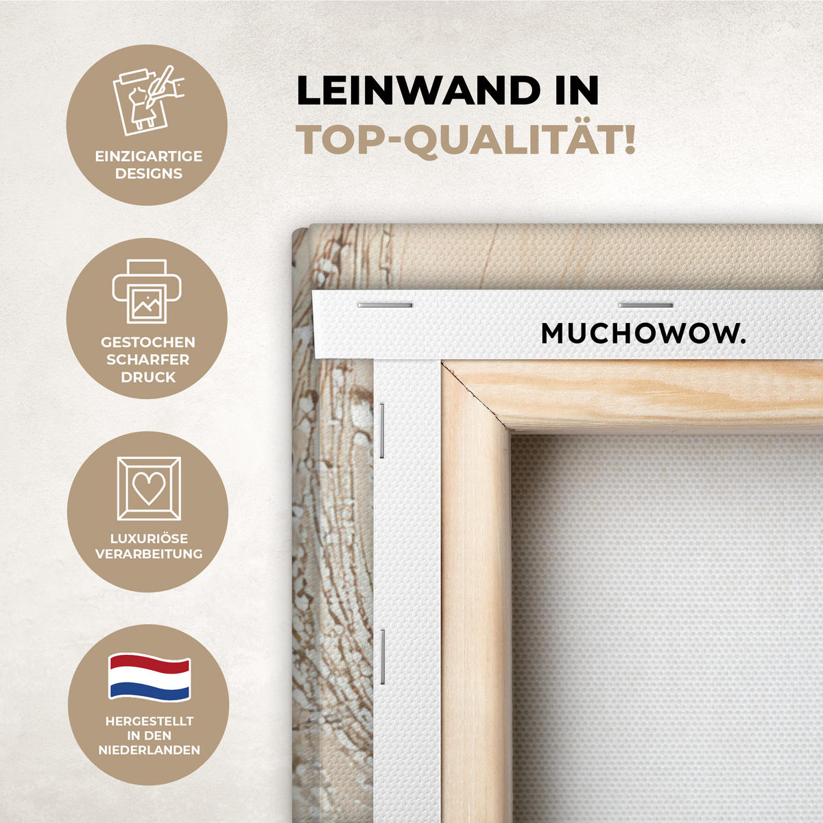 LEINWANDBILD Löwenzahn - Abstrakt - Natur - Beige Wanddeko 40x60 cm - Braun, Textil (40/60cm) - MuchoWow