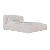 POLSTERBETT Catania 140x200 cm Creme Bouclé - Creme, Textil (140/200cm) - Juskys