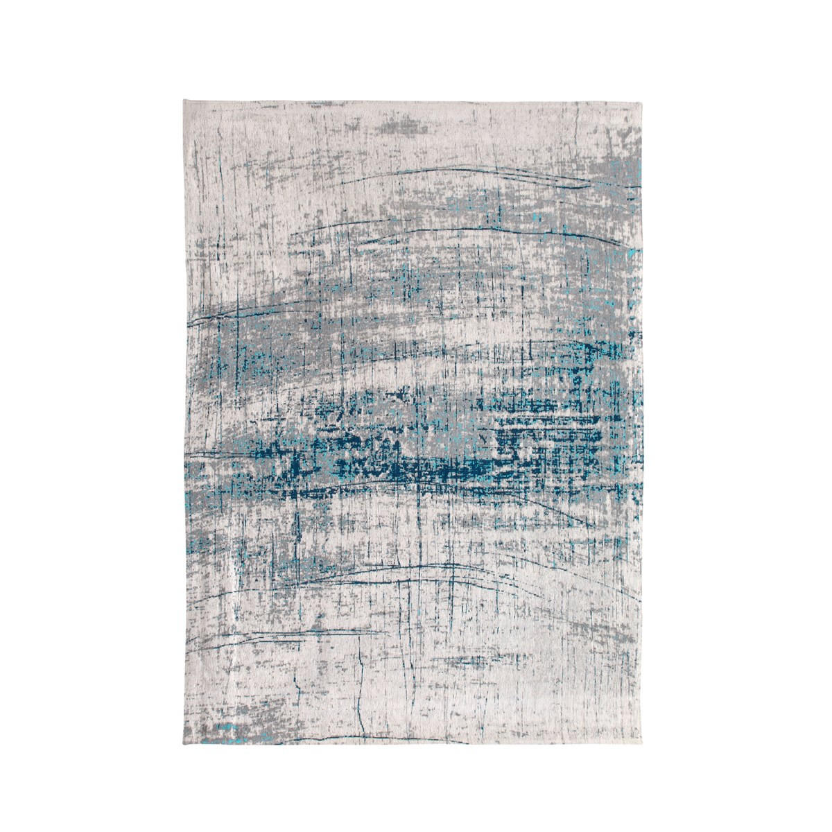TEPPICH Wohnzimmer- und e aus Baumwolle Mad Men – Bronx Azurite Blau 170 x 245 cm - Blau, Naturmaterialien (170/245cm) - Novatrend