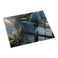 GLASPLATTE für Kamin 80x60 cm Marineblau - Dunkelblau, Glas (80/60/0.4cm) - ArtPrintCave