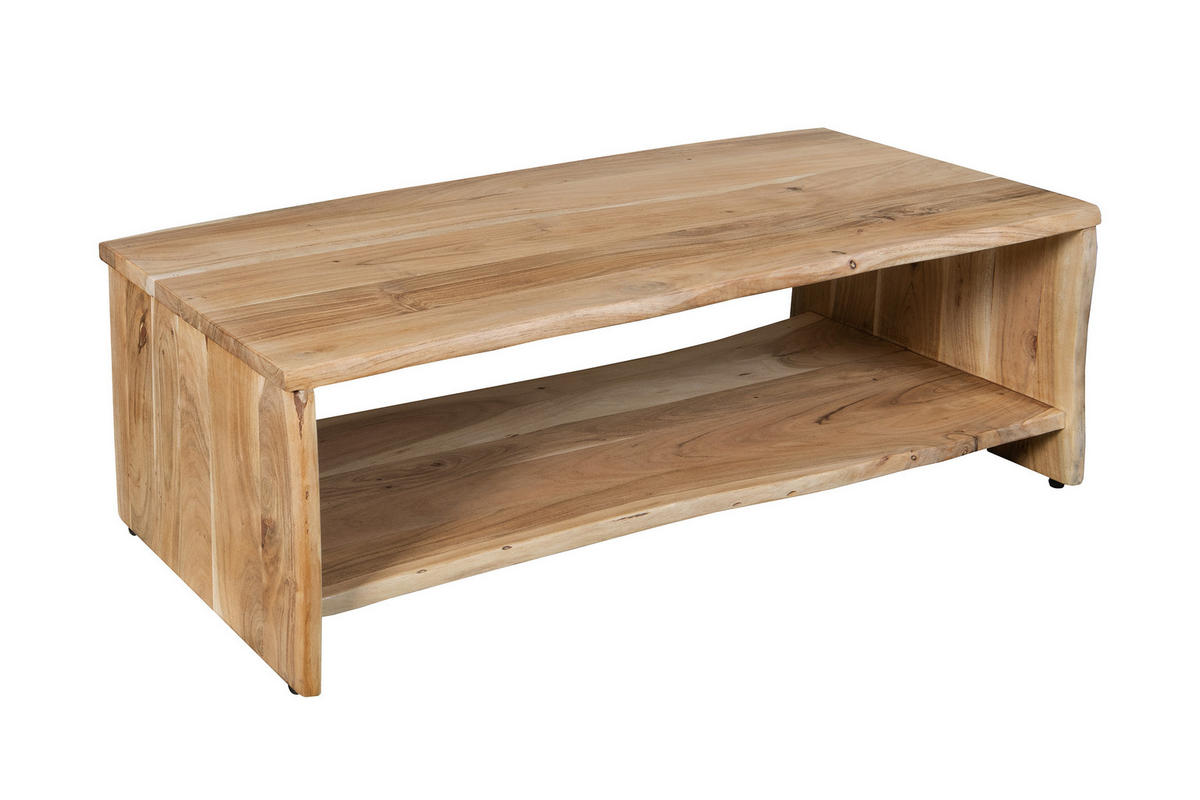 COUCHTISCH DAHLIA - Beige/Naturfarben, Akazienholz/Holz (60/120/40cm) - SAM