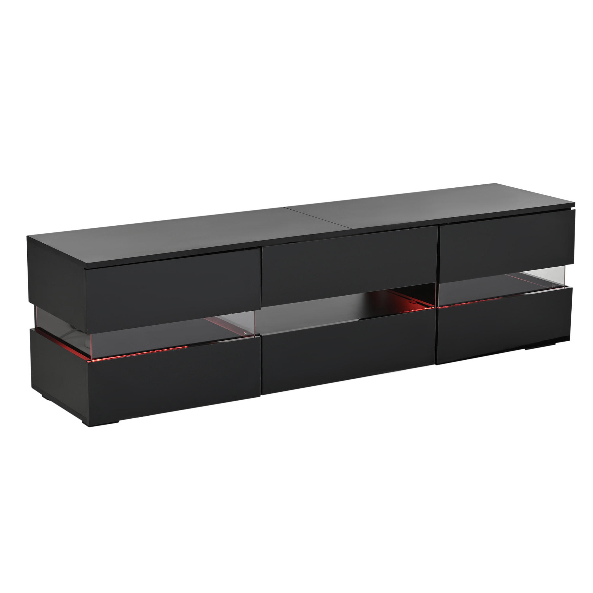 ComfortXL Lowboard Schwarz 160x45x39 cm