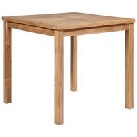 GARTENTISCH 80X80X77 CM MASSIVHOLZ TEAK - Naturfarben, Holz (80/80/77cm) - vidaXL
