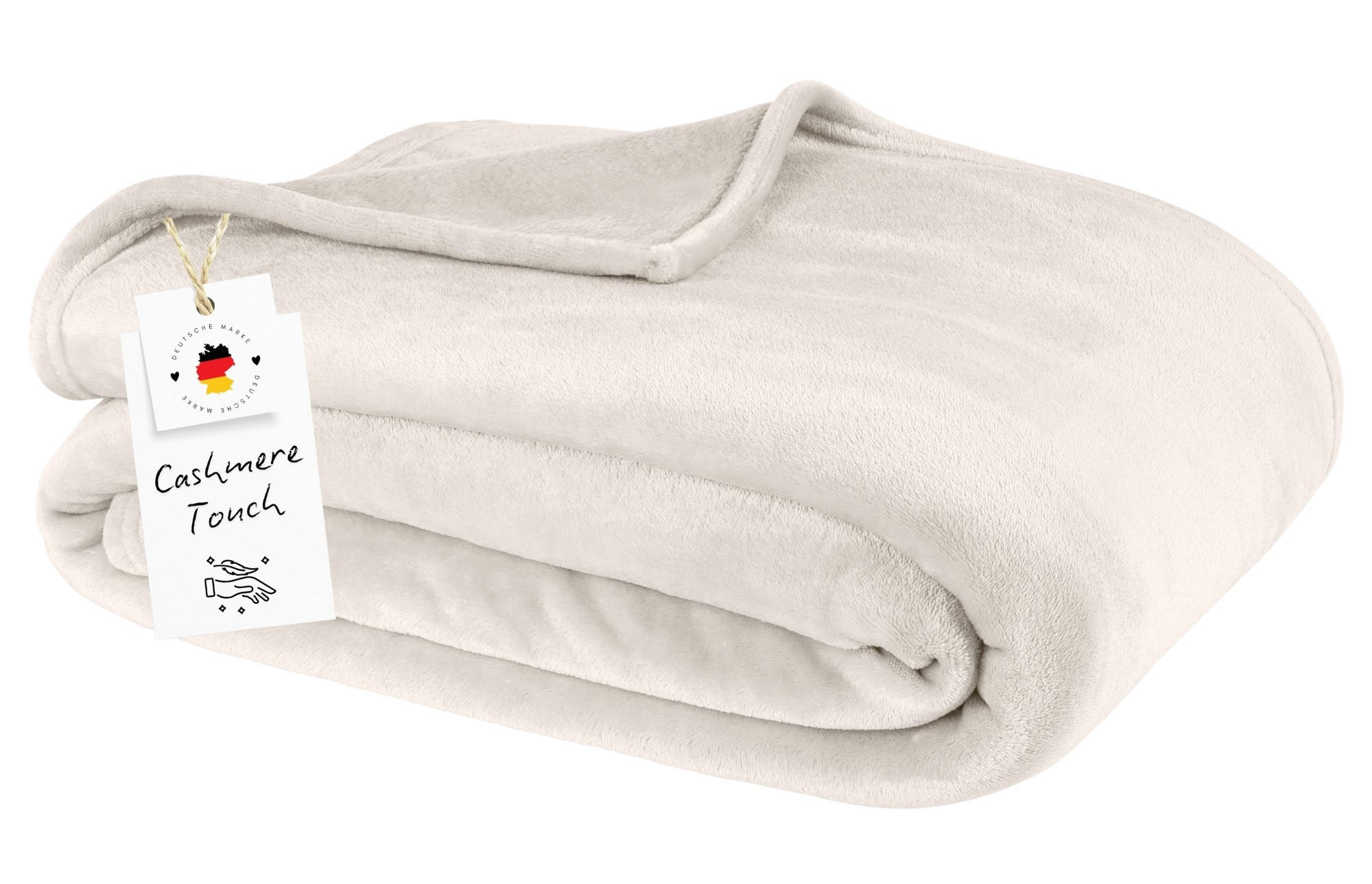KUSCHELDECKE Flauschig 180x220, Wohndecke Cashmere-Touch, Sofadecke Natur - Naturfarben, Textil (180/220cm) - Carpe Sonno