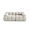 MODULARES-SOFA Bellis aus Samt leichtes beige 2 Sitzplätze - Creme, Textil (94/63/188cm) - Micadoni