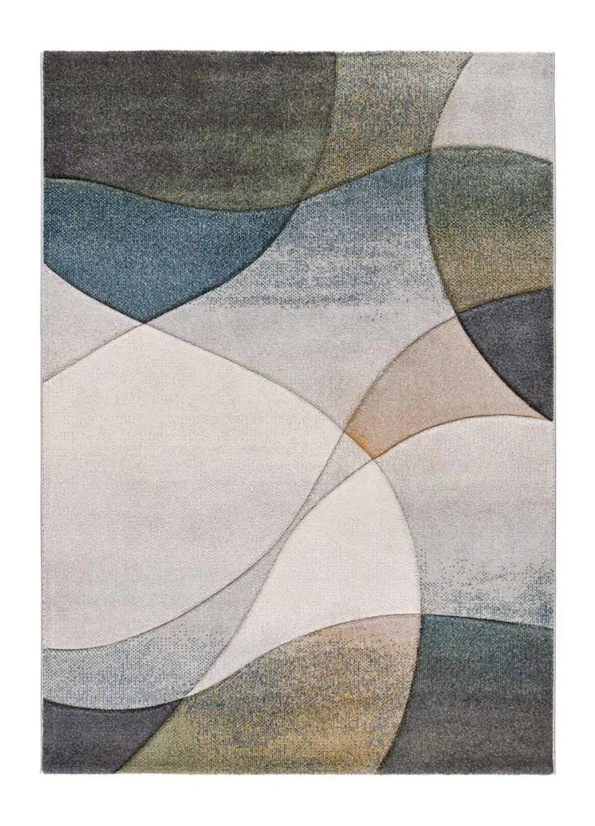 KURZFLORTEPPICH Grau / Blau Badet 160/230 cm - Blau/Grau, Naturmaterialien/Textil (160/230cm) - Atticgo