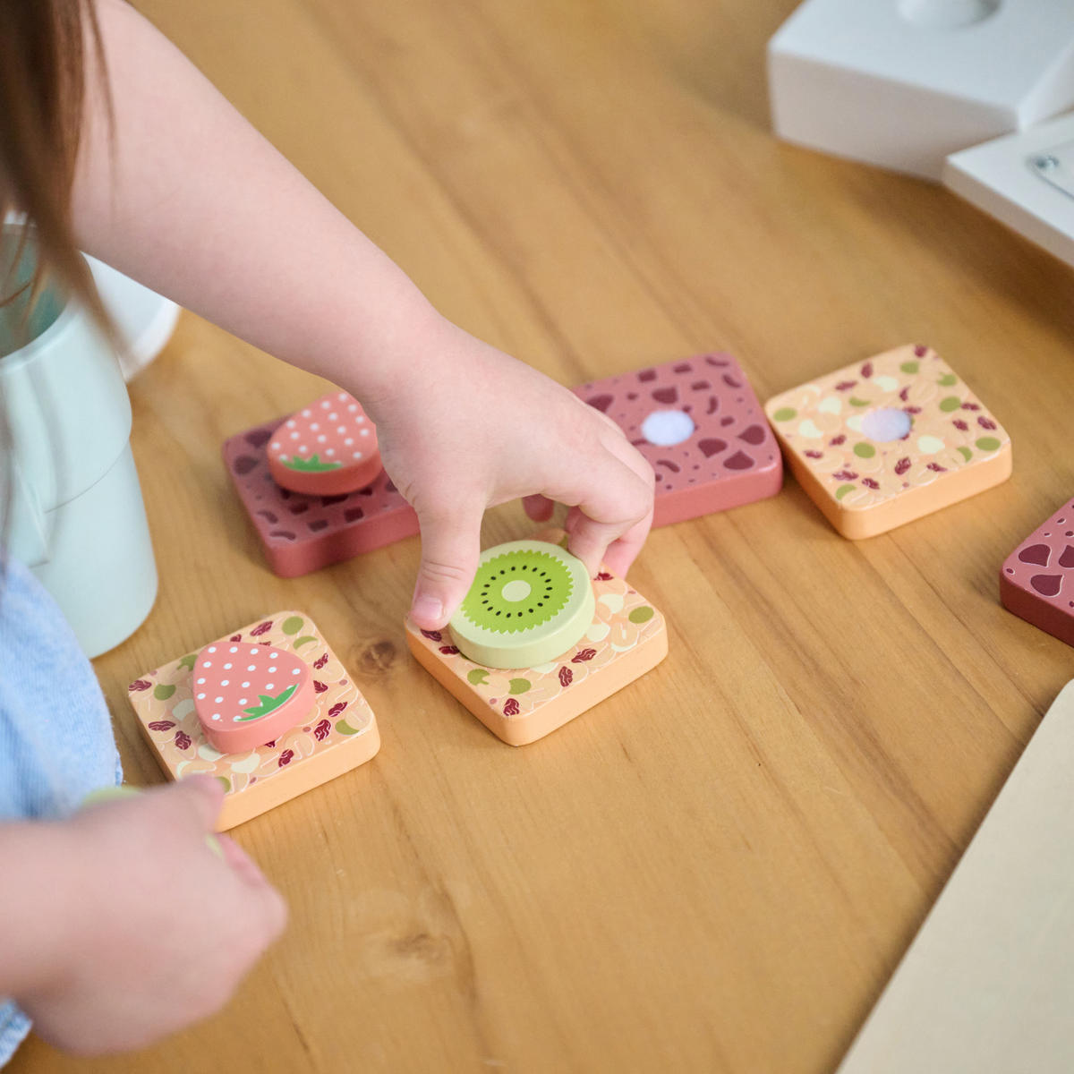 SPIELESSEN Holz Set mit Mixer, 18cm, Weiß - Weiß, Holzwerkstoff (16/18/24cm) - Teamson Kids
