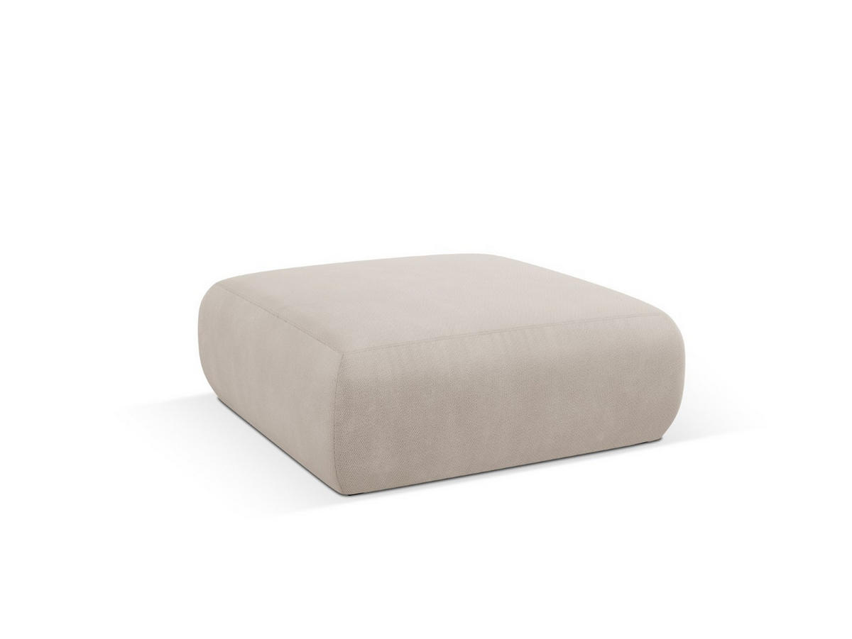 POUF Molino aus strukturiertem Stoff beige - Beige, Textil (100/36/100cm) - Micadoni