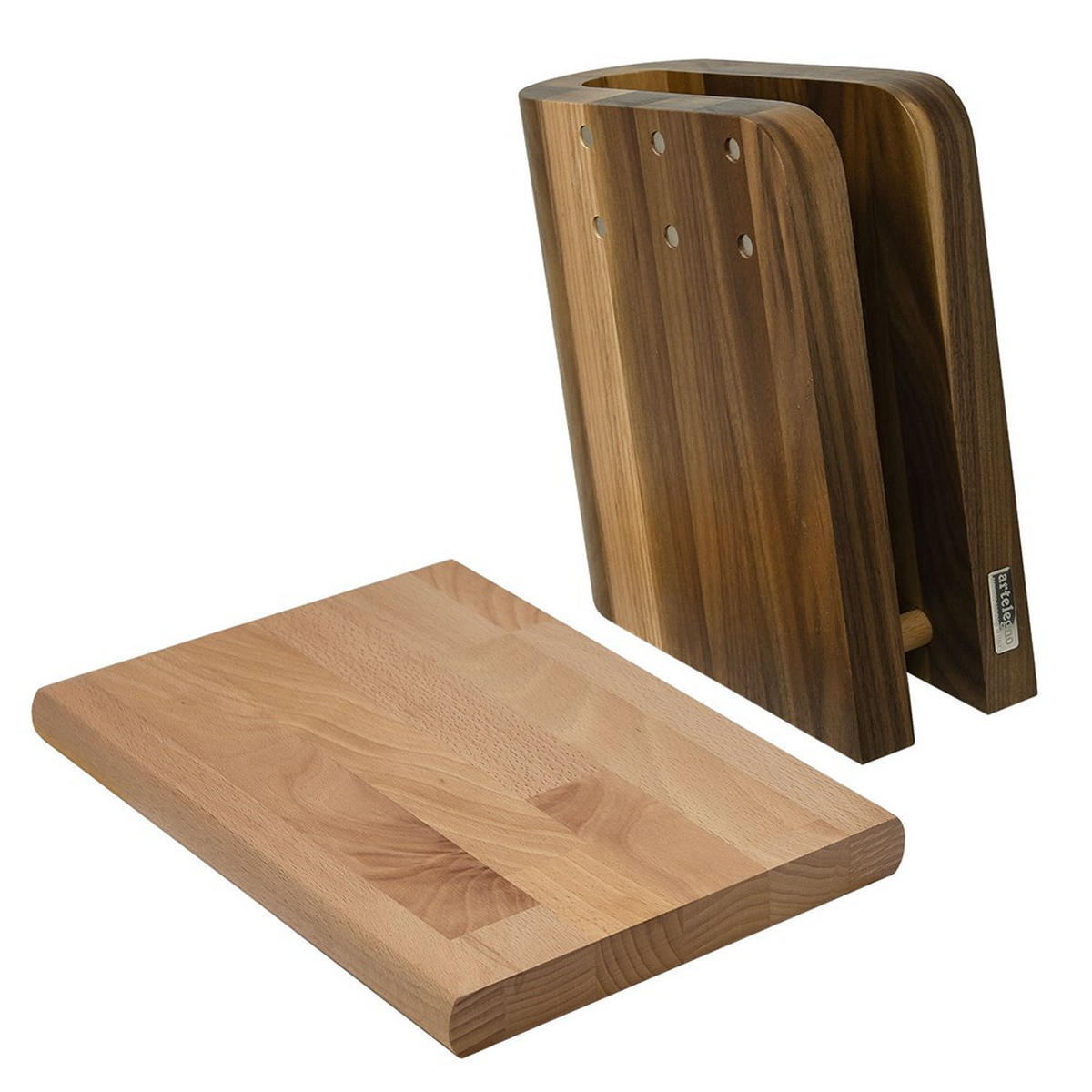 MESSERBLOCK Braun 32.5/24/32.5 cm AL86WL - Braun, Holz (24/32.5/32.5cm) - ArteLegno