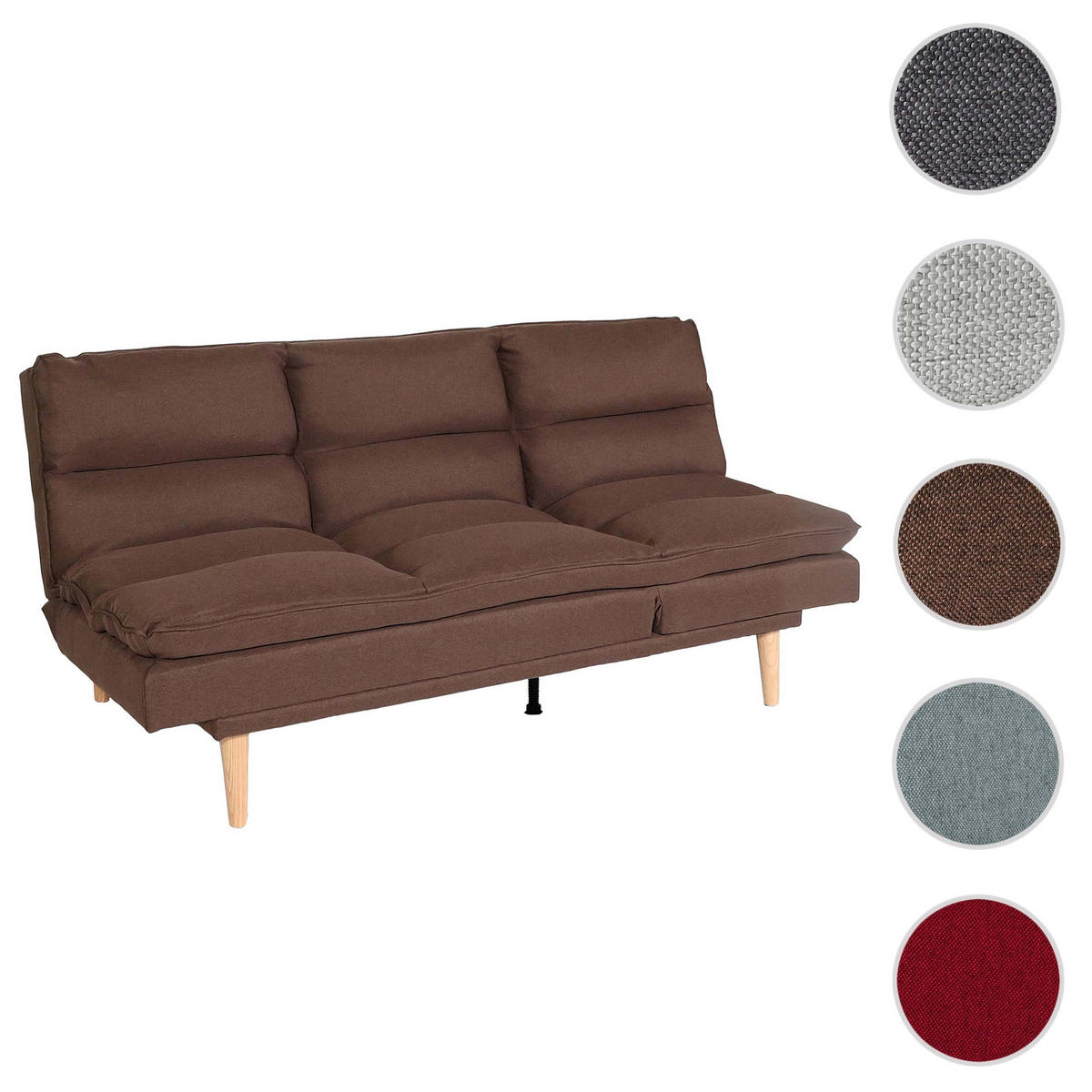 SCHLAFSOFA Braun - Braun, Textil (180/90/110cm) - MCW