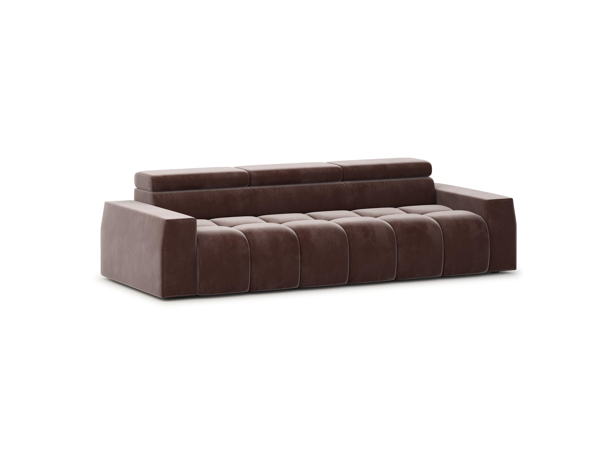 SOFA Darcy - Braun, Holzwerkstoff/Textil (303/98/115cm) - Fun Möbel