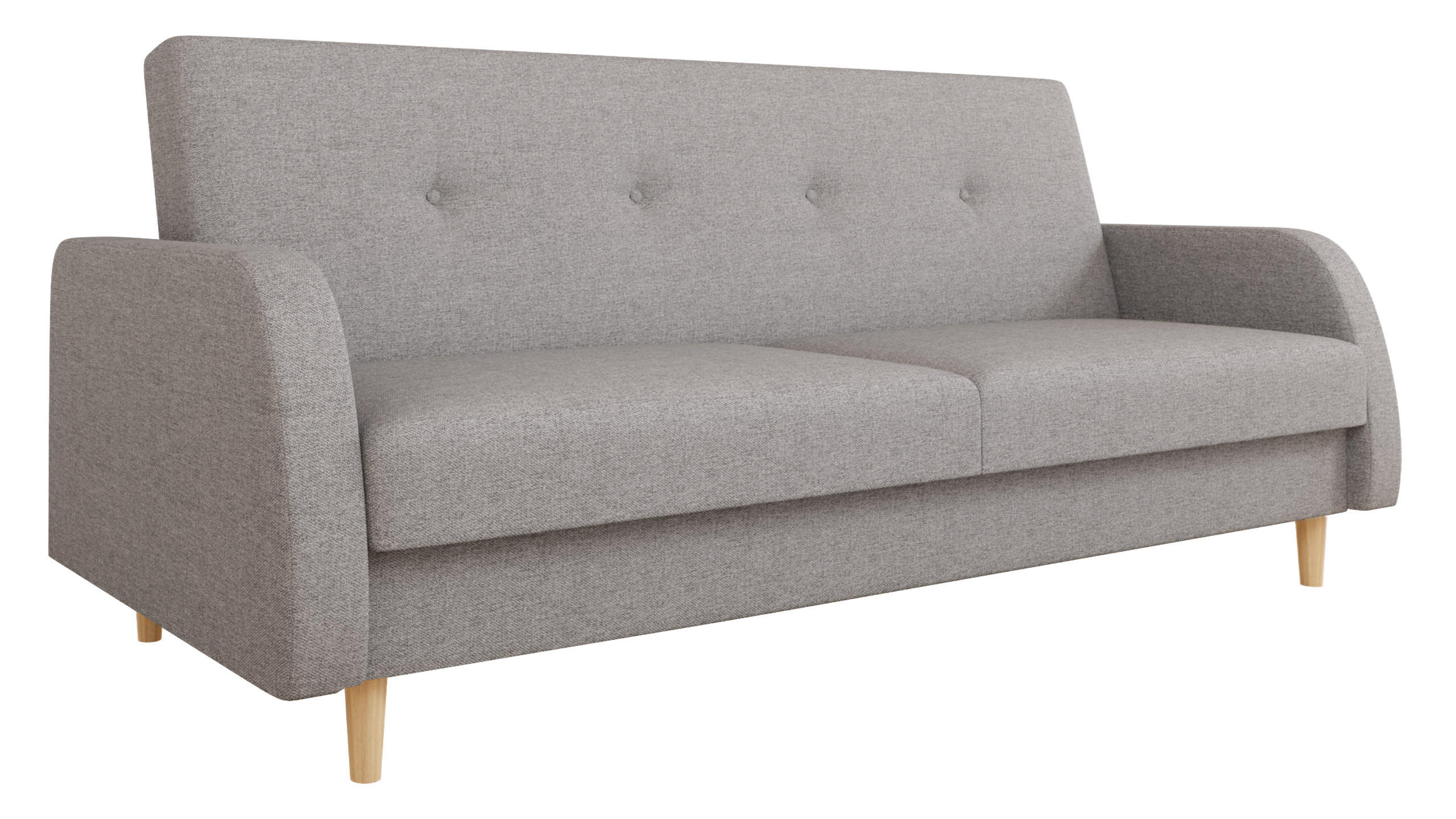 SCHLAFSOFA Inrgid - Naturfarben/Grau, Holz/Textil (216/89/87cm) - MIRJAN24