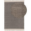 WOLLTEPPICH Kim Schwarz/Weiß 120x170 cm - Schwarz, Textil (120/170cm) - benuta Pure