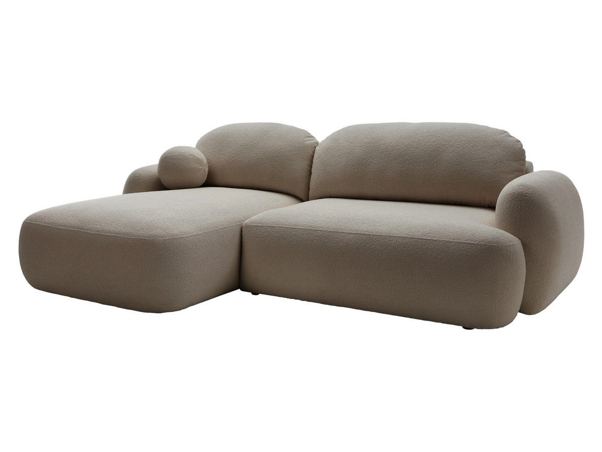 ECKSOFA Mayo, Seite: Links - Hellbraun/Schwarz, Holz/Kunststoff (275/175cm) - MIRJAN24