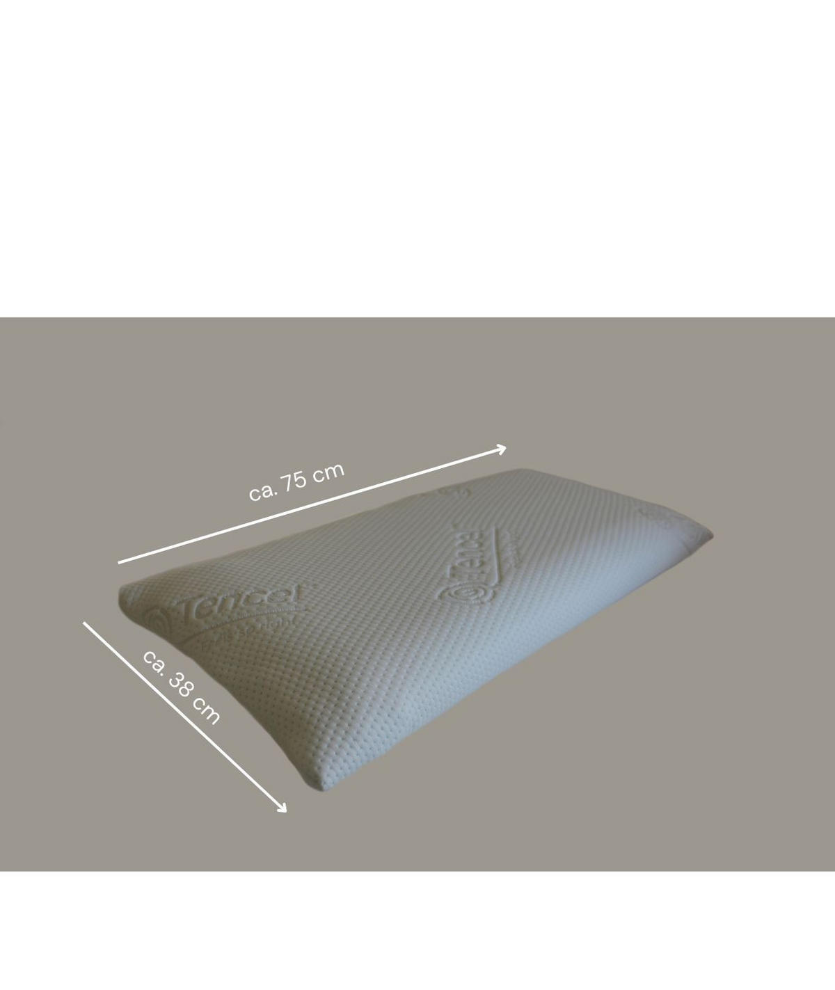 NACKENSTÜTZKISSEN Beasleep II flacher Viscoschaum - Weiß, Textil (38/75cm) - Bonvionn