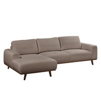 ECKSOFA - Strukturstoff - Taupe, Textil (286/152cm) - home24
