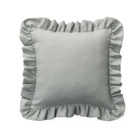 KISSENHÜLLE Charlotte 45x45 cm mit Rüsche - Grau, Textil (45/1cm) - Dekoria
