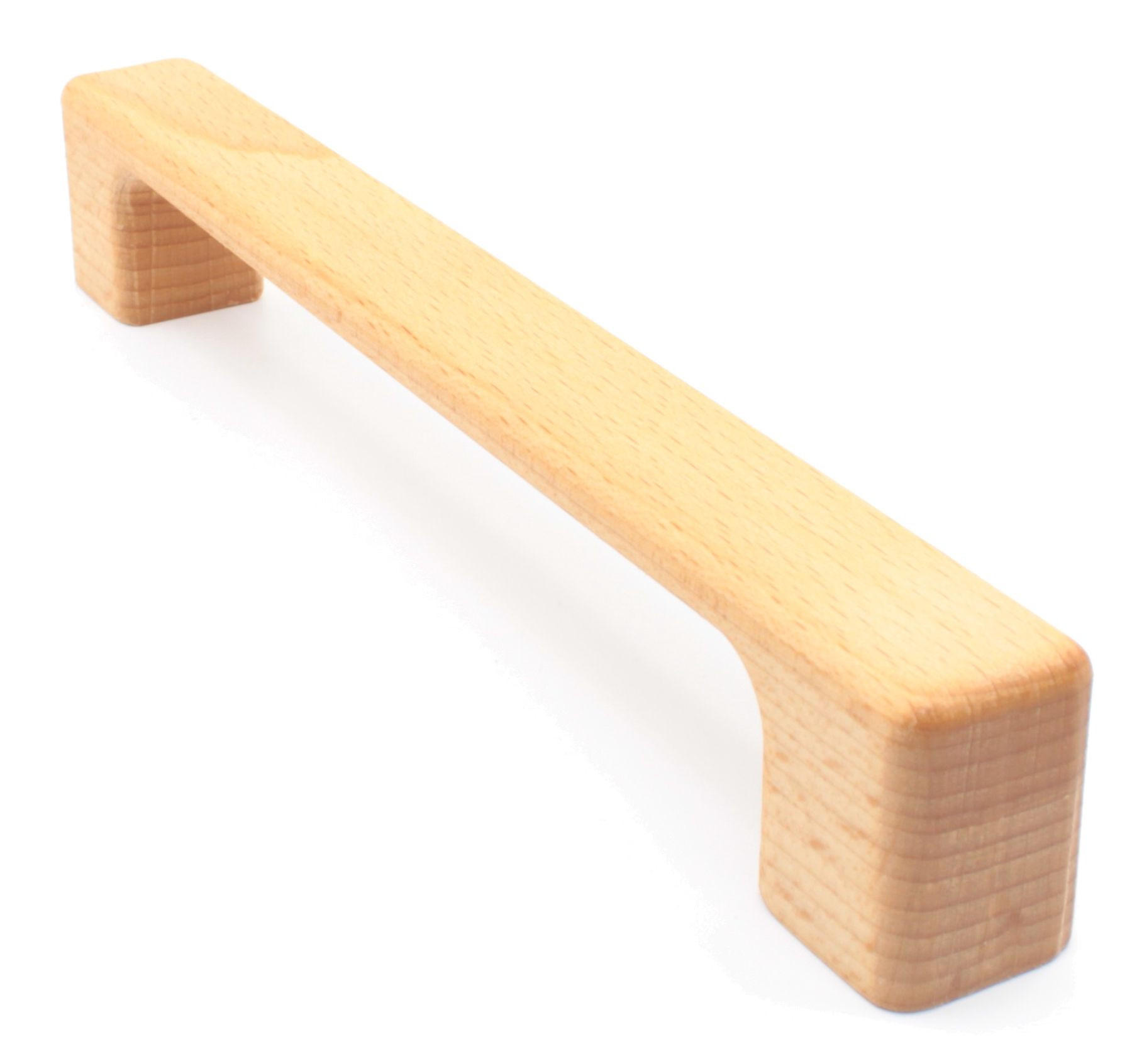 MÖBELGRIFF BA 416mm, Küchengriff Buche massiv, Holzgriff Schrank - Grau, Holz (2/2.8/43.8cm)
