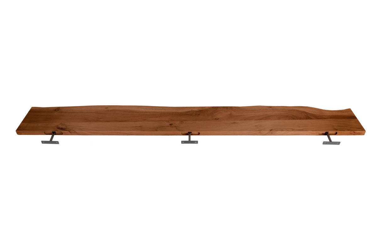 WANDREGAL AMANDA - Braun/Akaziefarben, Holz (150/3/20cm) - SAM