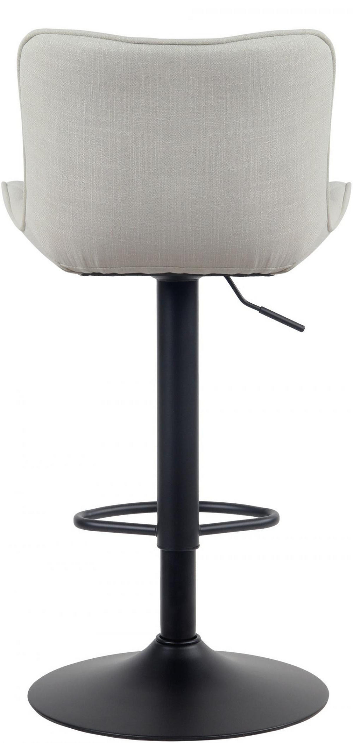 BARHOCKER Stoff creme - Creme/Schwarz, Textil/Metall (48/83/54cm) - CLP