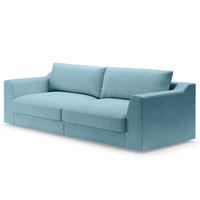 BIG-SOFA - Hellblau, Kunststoff/Textil (274/90/112cm) - home24
