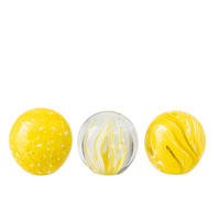 BRIEFBESCHWERER BALL (3ER SET) - Gelb, Glas (8/8/8cm) - J-Line