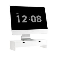 MONITORSTÄNDER Weiß - Weiß, Holzwerkstoff (18/47/11cm) - SoBuy