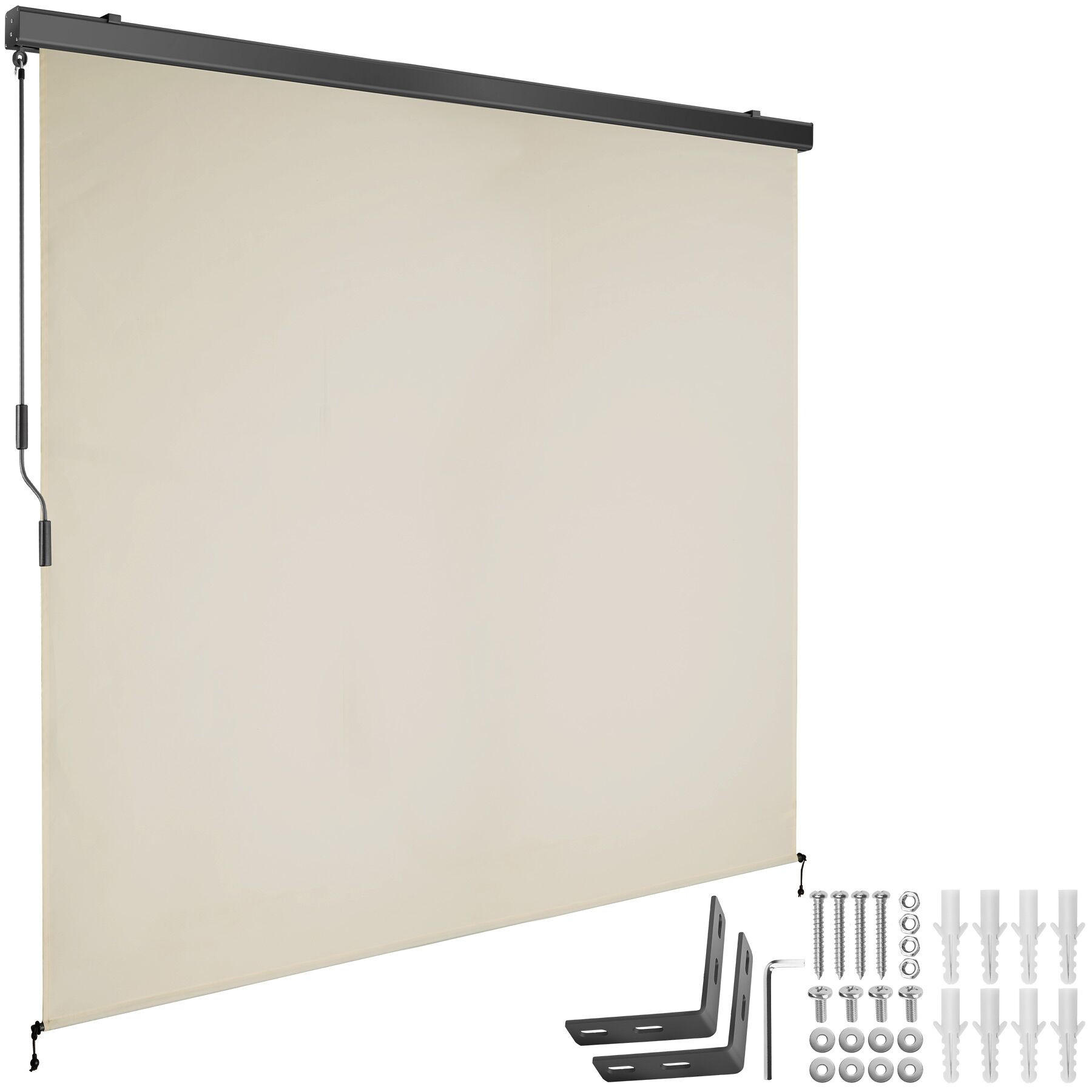 tectake Senkrechtmarkise Beige 200x250 cm